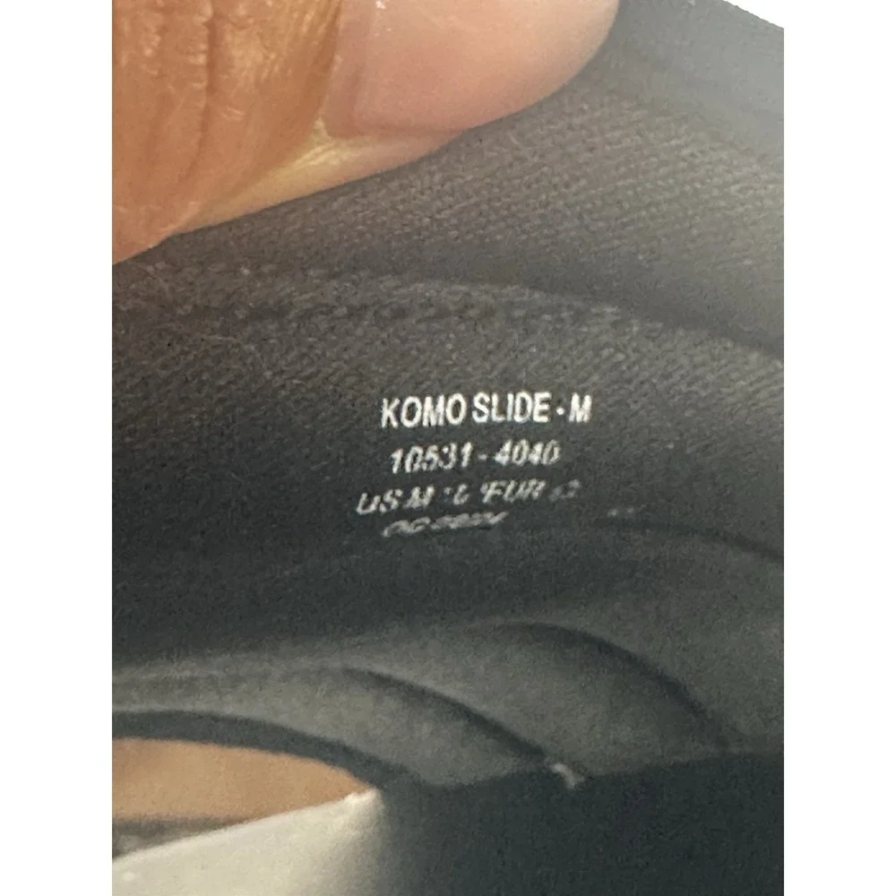 Olukai KOMO Slide Comfort‎ Sandal Black/ White Men Sz 10